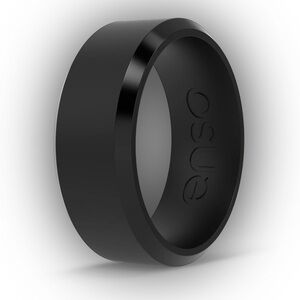 NWT Enso Rings Bevel Silicone Ring - Obsidian